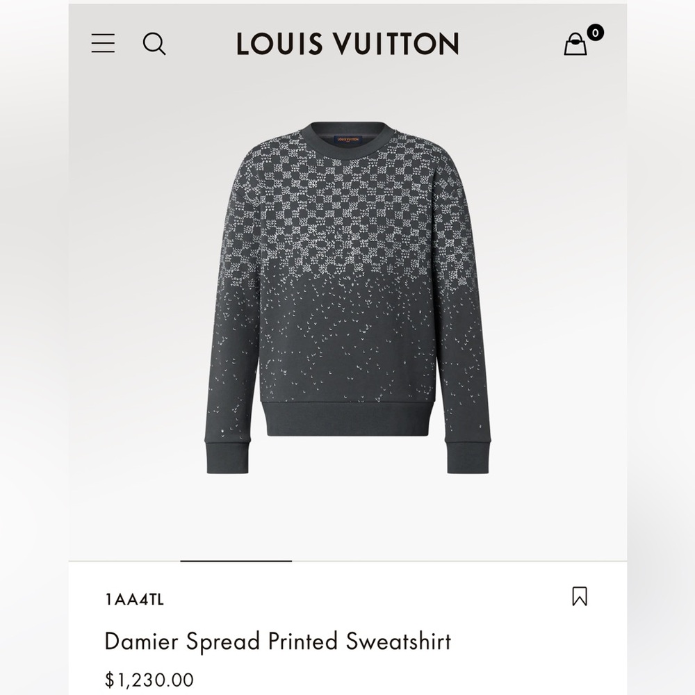 Louis Vuitton Damier Spread Printed Sweatshirt